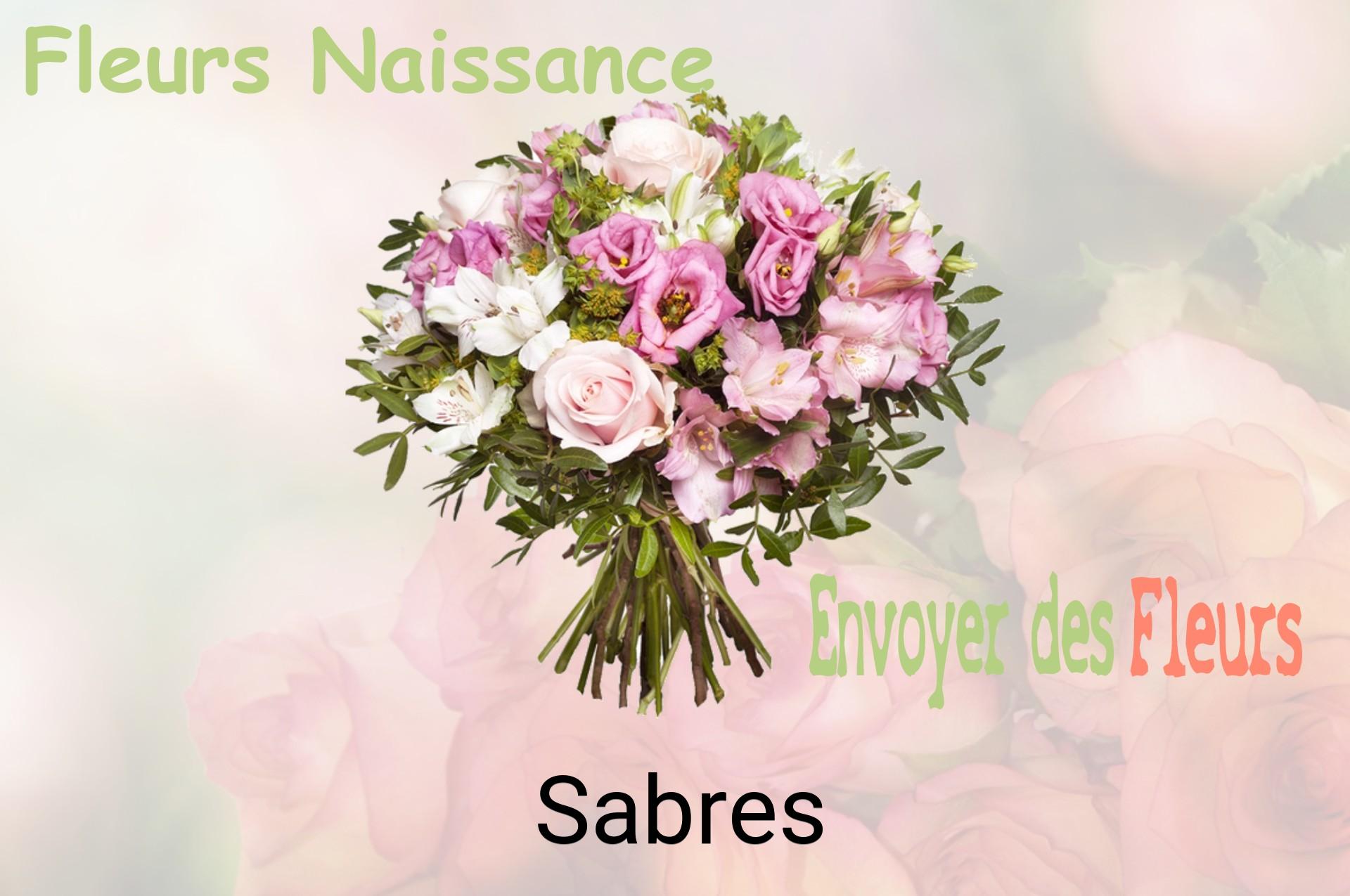 Bouquet de fleurs de naissance livré à Sabres